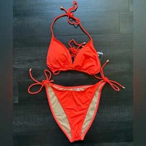 Cotton On Vibrant salmon/orange Bikini Set